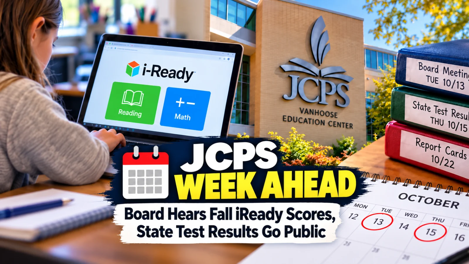 JCPS Week Ahead, October 11 to 17: Board Hears Fall iReady Scores, State Test Results Go Public
